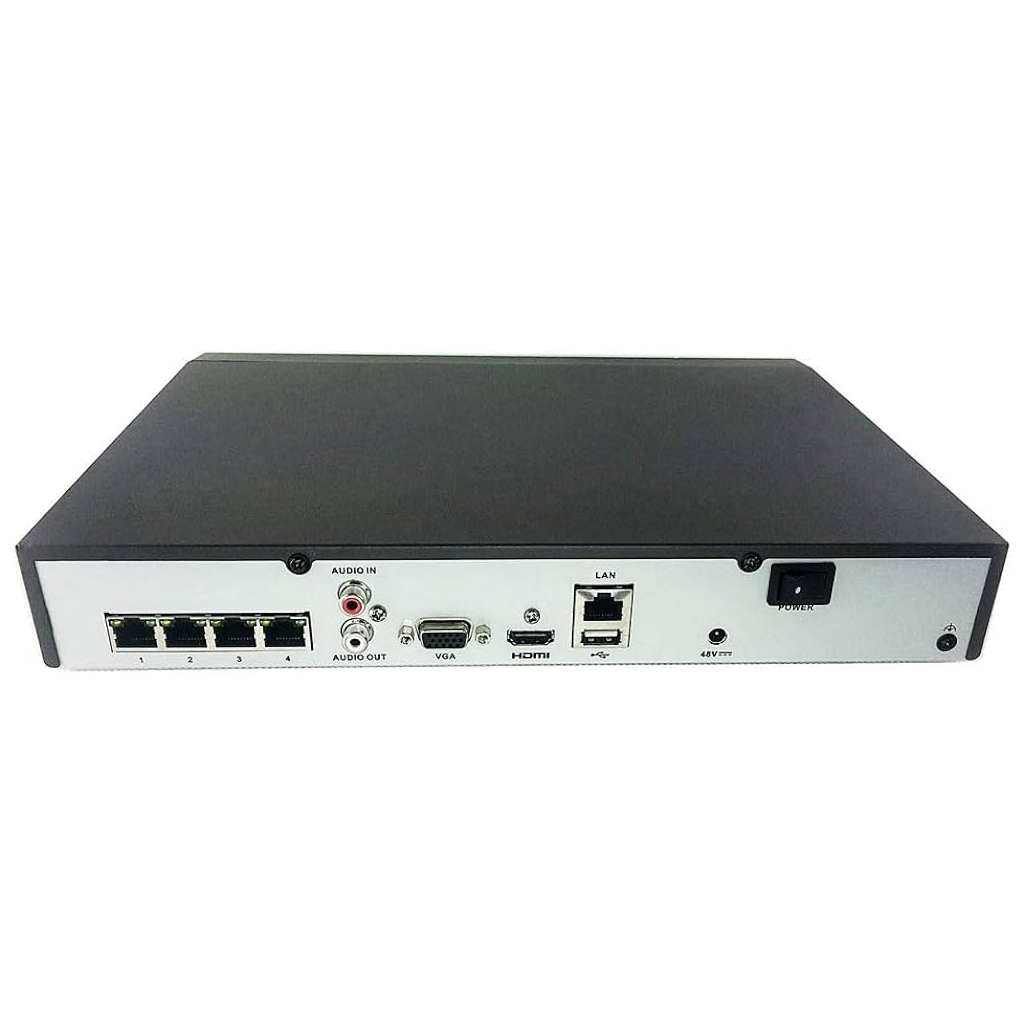 HILOOK NVR-104MH-C/4P, 4Kanal PoE, 8Mpix, H265+, 1 HDD Desteği, 1080P Kayıt, 80Mbps Bant Genişliği, NVR