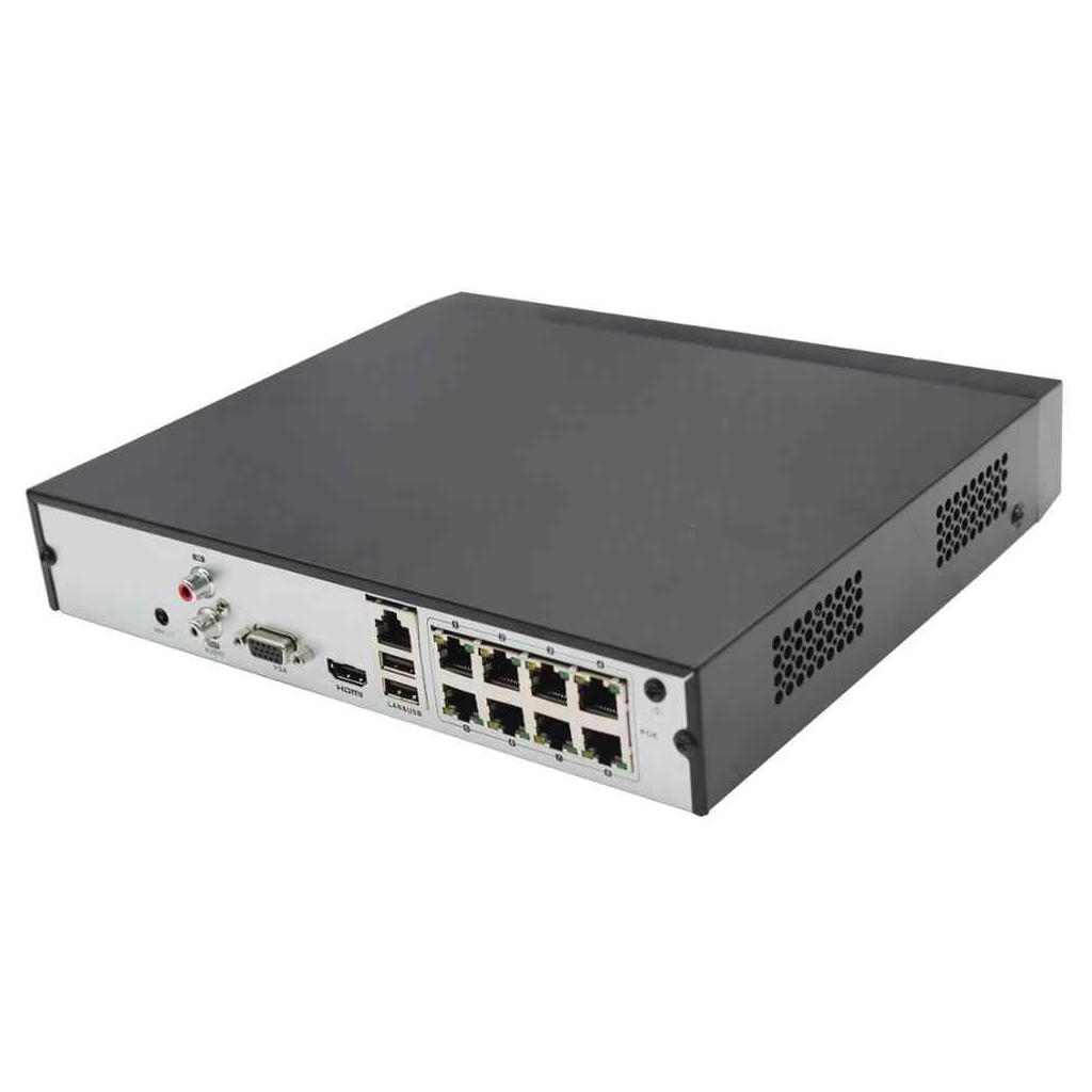 HILOOK NVR-108MH-C/8P, 8Kanal PoE, 8Mpix, H265+, 1 HDD Desteği, 1080P Kayıt, 80Mbps Bant Genişliği, NVR