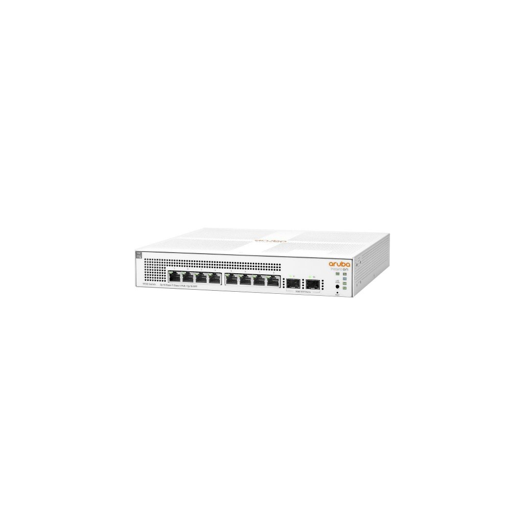 HP Aruba Instant On, JL681A, 1930-8G, 8Port, GigaBit, PoE 124W, 2 Port Gigabit SFP, Yönetilebilir, Rack Mount Switch