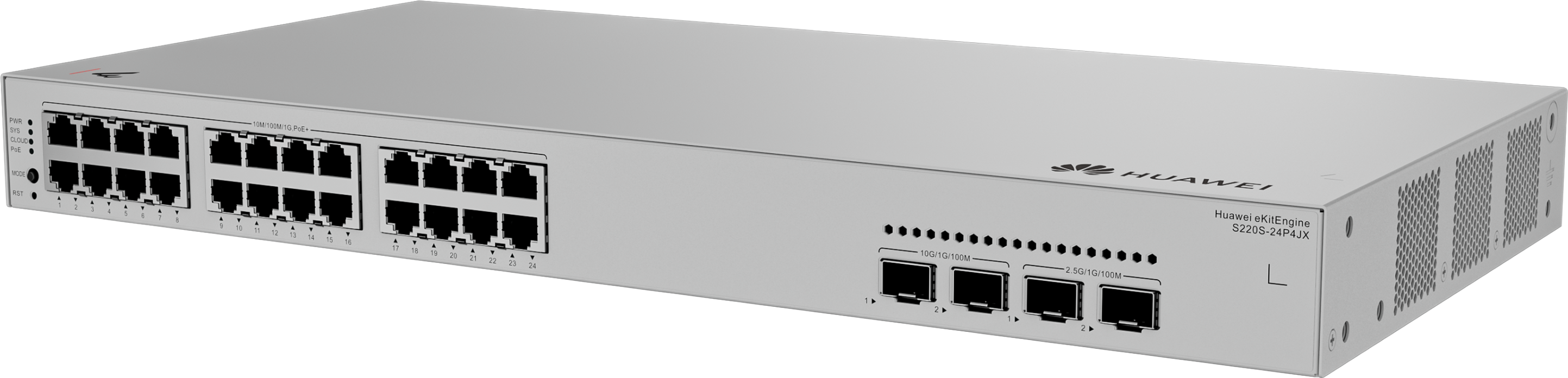 HUAWEI 24port POE+ 400w 2-SFP 2.5GE/2-SFP 10GE Gigabit Yönetilebilir Switch eKIT S220S-24P4JX
