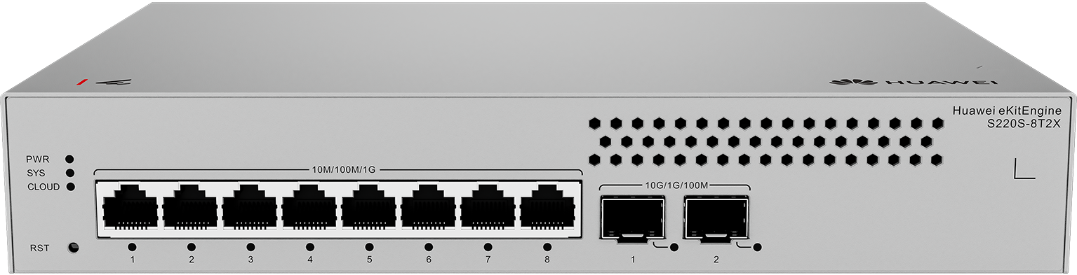 HUAWEI 8port 2-SFP Gigabit Layer2 Yönetilebilir Switch RackMount eKIT S220S-8T2X