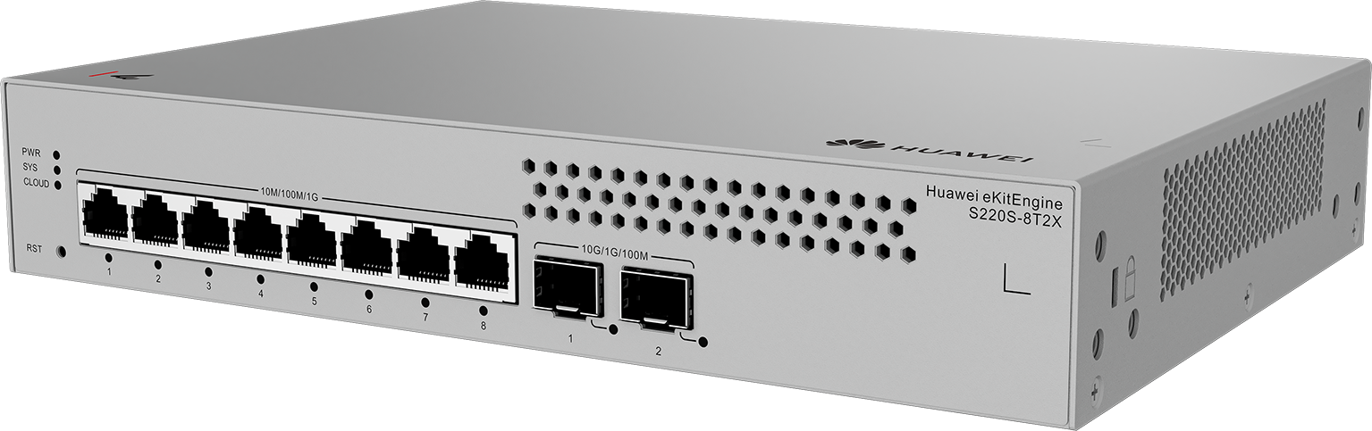 HUAWEI 8port 2-SFP Gigabit Layer2 Yönetilebilir Switch RackMount eKIT S220S-8T2X
