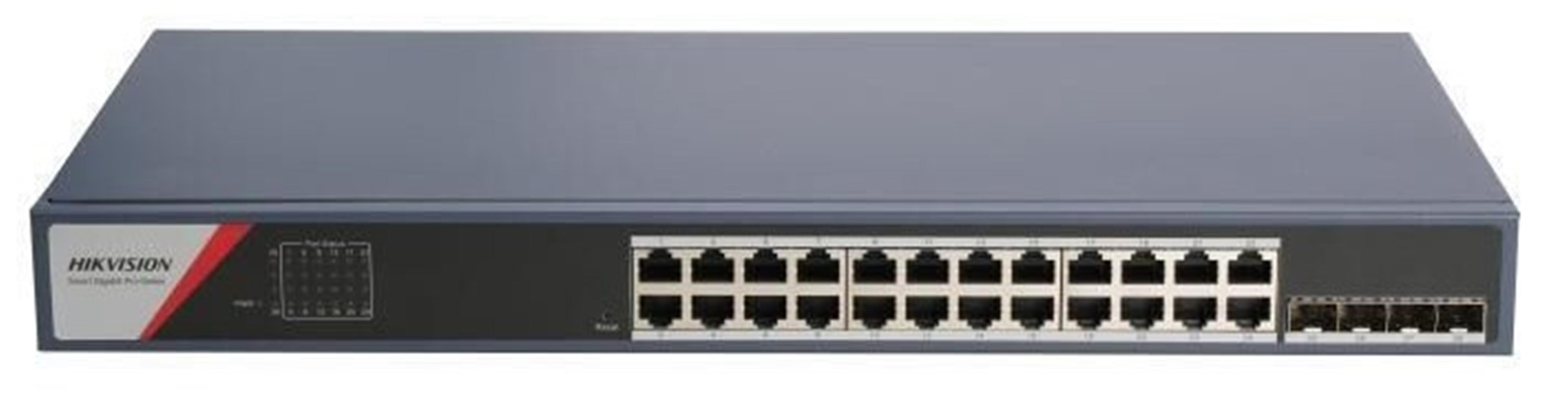 Hikvision DS-3E1528-SI-24T4F 28 Port Gigabit 24 RJ45 4 SFP PoE’siz Switch