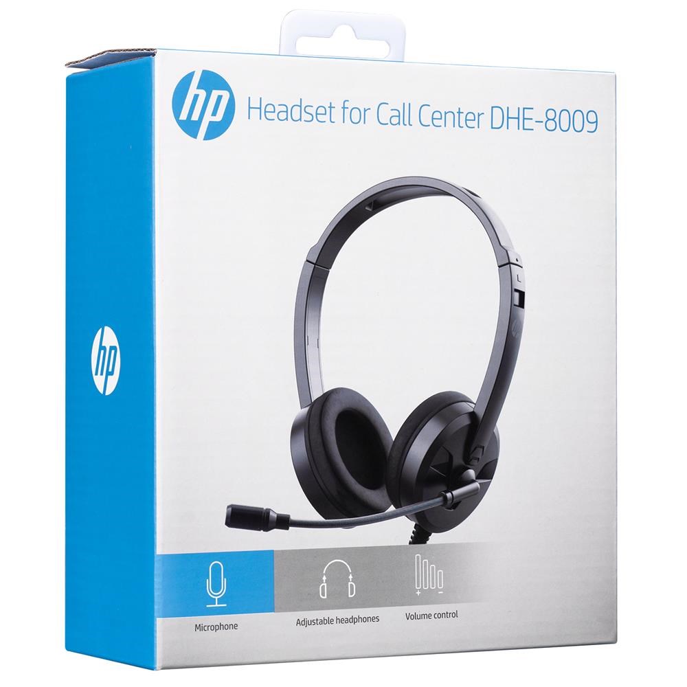 Hp DHE-8009 Mikrofonlu 3.5mm Jack Siyah Ses Kontrollü Kulaklık