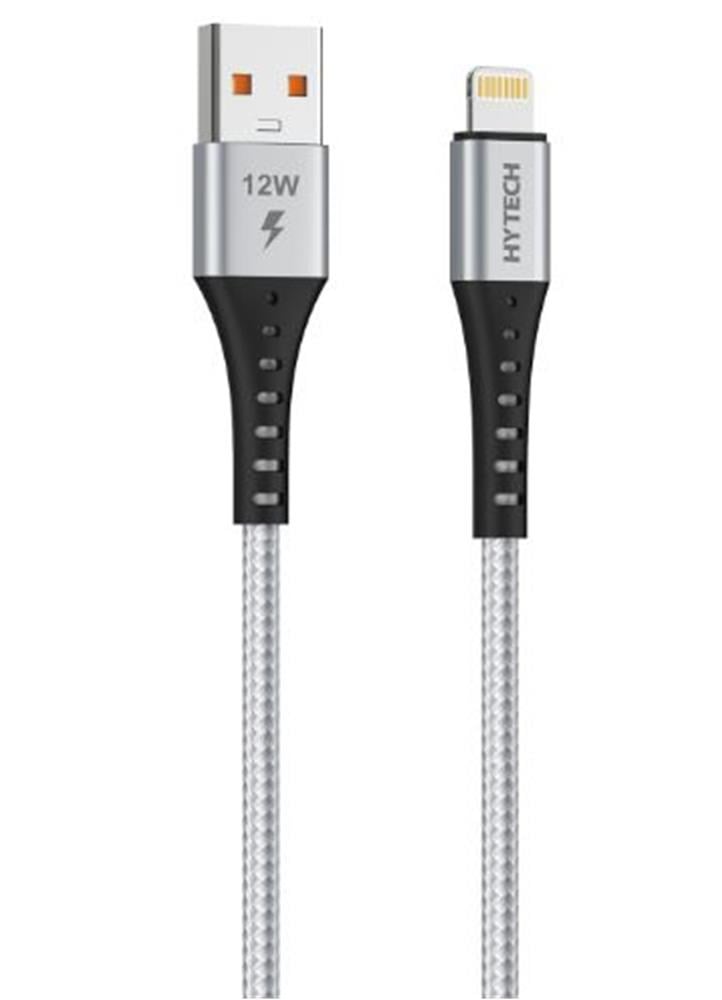 Hytech HY-X331 1m 2.4A Lightning Silver Gri Data + Şarj Kablosu