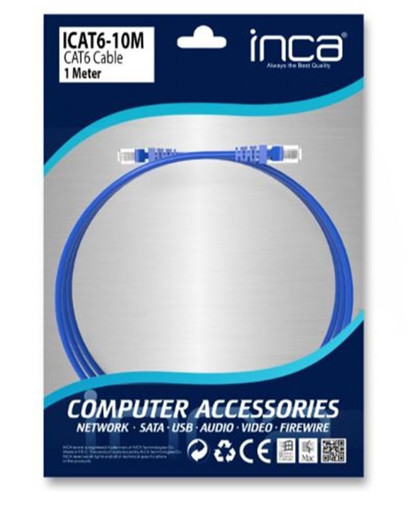 INCA ICAT6- 1MT Cat6  Mavi Kablo