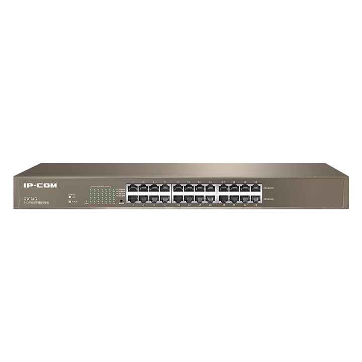 IP-COM IP-G1024D 24 PORT 10/100/1000 YONETILEMEZ RACK MOUNT SWITCH METAL KASA