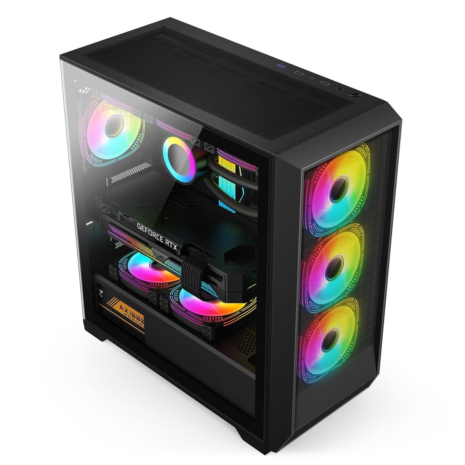IROMX ORENDA BTX-50G3 500W 4x12CM ARGB FAN ATX 2xUSB2.0/1xUSB3.0 360MM SOĞUTUCU DESTEKLİ SİYAH KASA