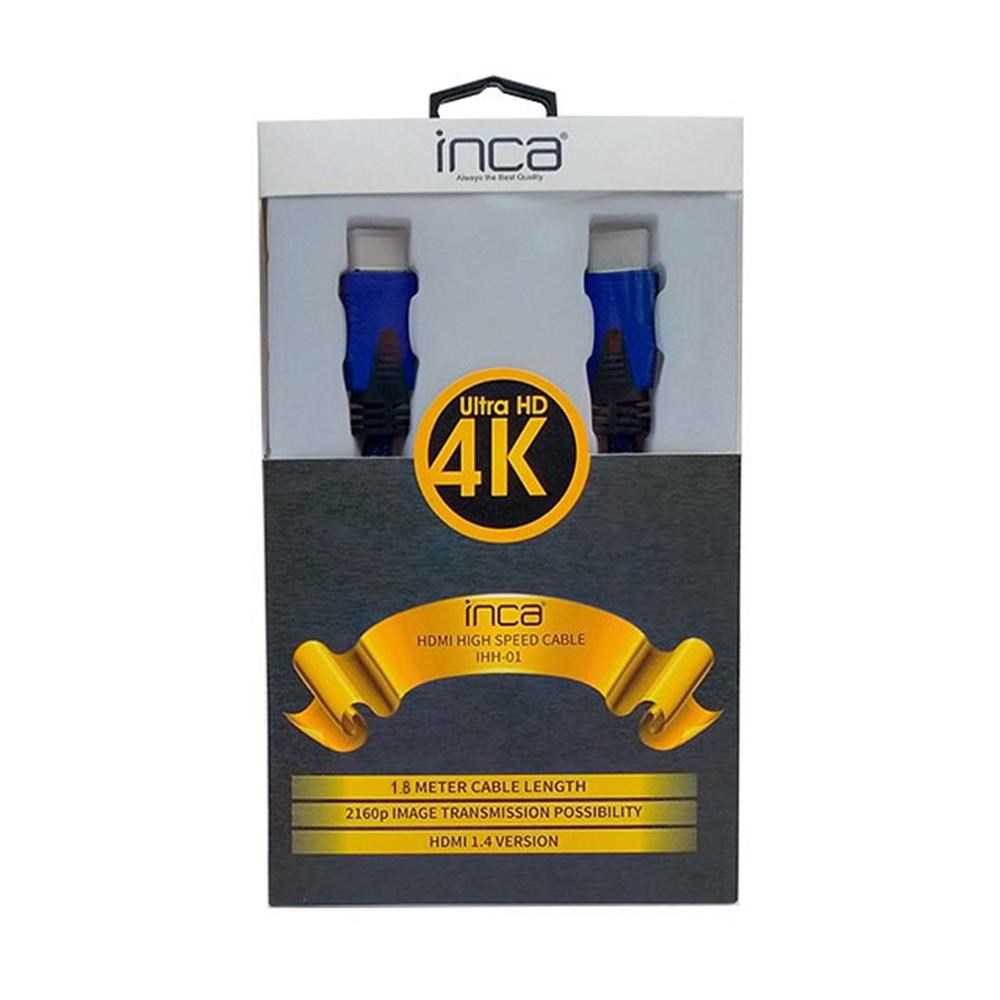Inca IHH-01 HDMI To HDMI 1.8mt Örgülü 2160P ve 1080P FULL HD  yüzde 100 Bakır malzeme