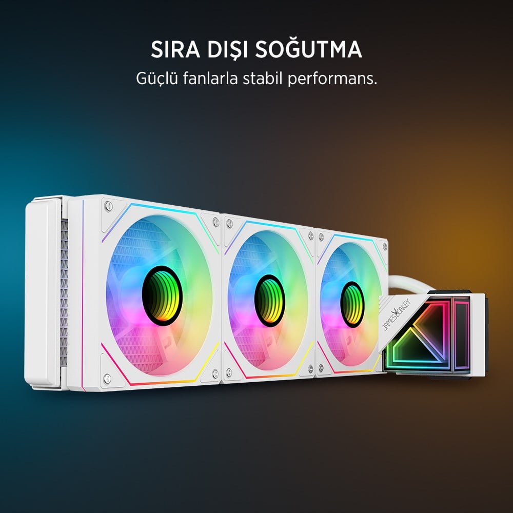 James Donkey Lugis JDC360 ARGB 360mm Beyaz Sıvı İşlemci Soğutucu AM5 ve LGA1700 Uyumlu