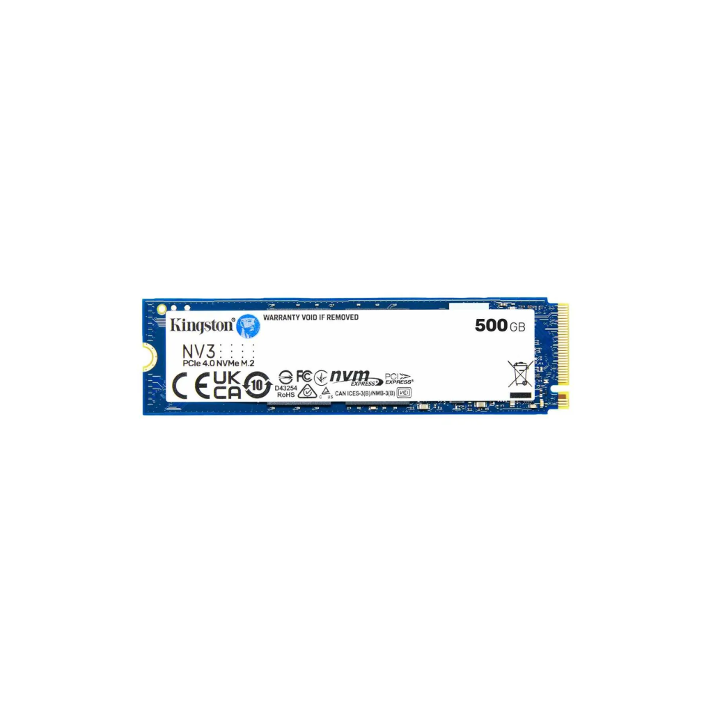 KINGSTON SNV3S/500G, NV3, 500GB, 5000/3000, Gen4, NVME PCIe M.2 2280, SSD