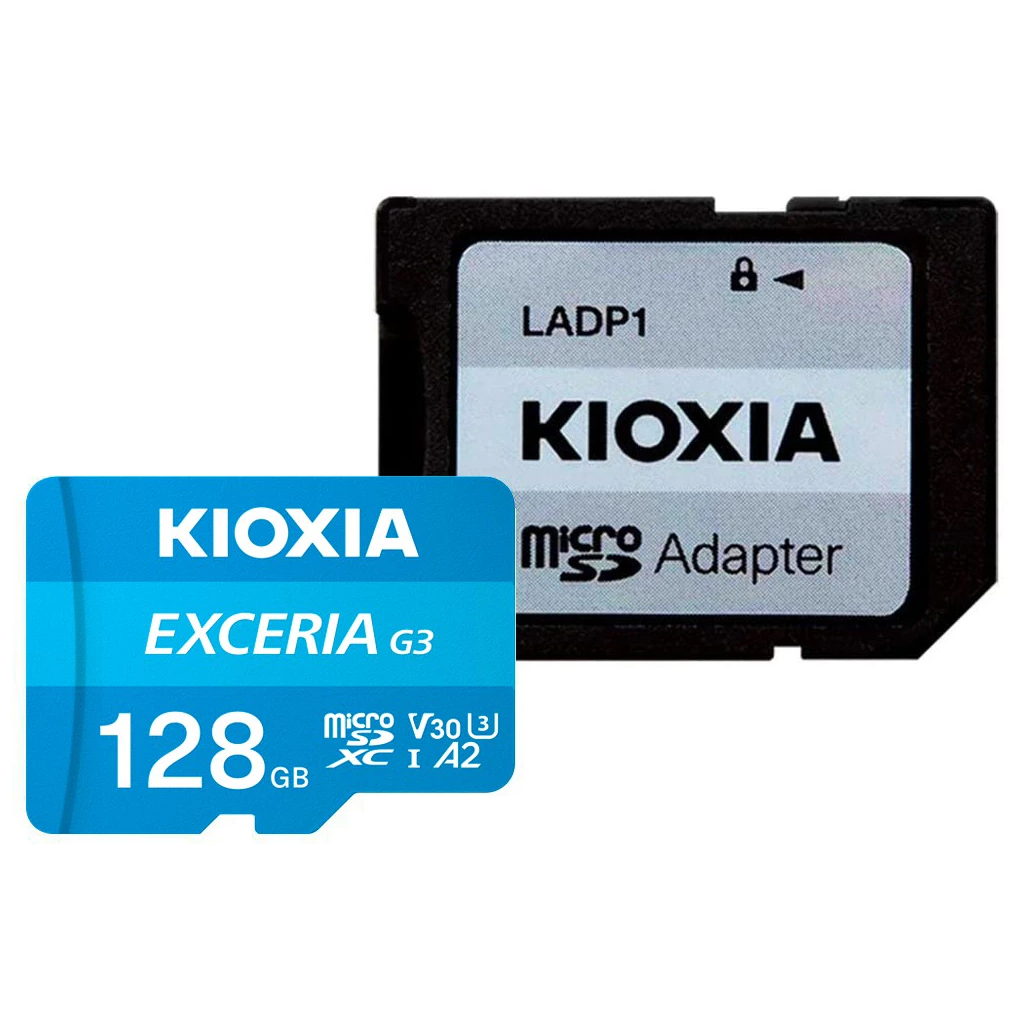 KIOXIA 128GB ExceriaG3, LMEX3L128GG2, A2 V30 4K, CL10, 160Mb/s, MicroSD Kart Bellek (SD Adaptörlü)
