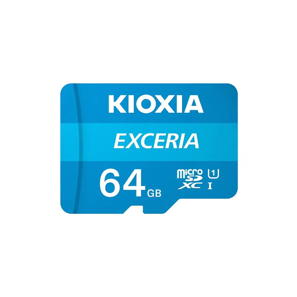 KIOXIA 64GB Exceria, LMEX1L064GG2, UHS-1, CL10, 100Mb/s, MicroSD Kart Bellek (SD Adaptörlü)