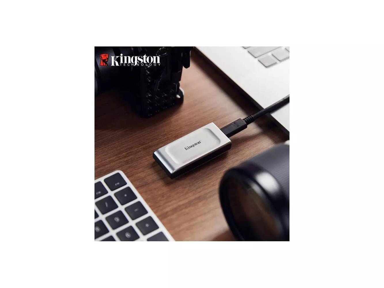 Kingston 4TB SXS2000-4000GA USB 3.2 Type-C Gri Gen 2 2000MB Okuma-2000MB Yazma Taşınabilir SSD