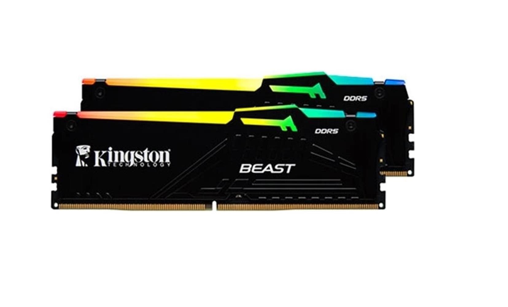Kingston RGB 64G 2x32 6400 D5 KF564C32BBEAK2-64TR(Kit of 2) Beast Black EXPO CL32- Pc Ram