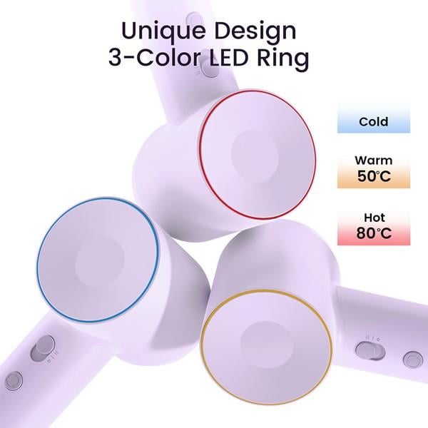 LAIFEN SE Mor 1500W 2 Başlıklı Yüksek Hızlı Saç Kurutma Makinesi