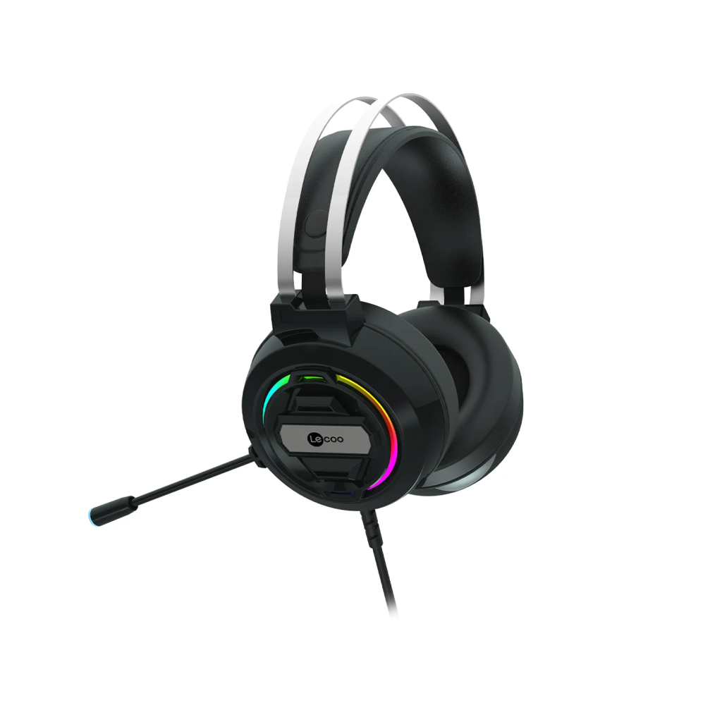 LECOO HT401, Kablolu, 3.5mm Jac, USB, Rainbow Aydınlatma, Gaming, Mikrofonlu, Kulaklık (Siyah)