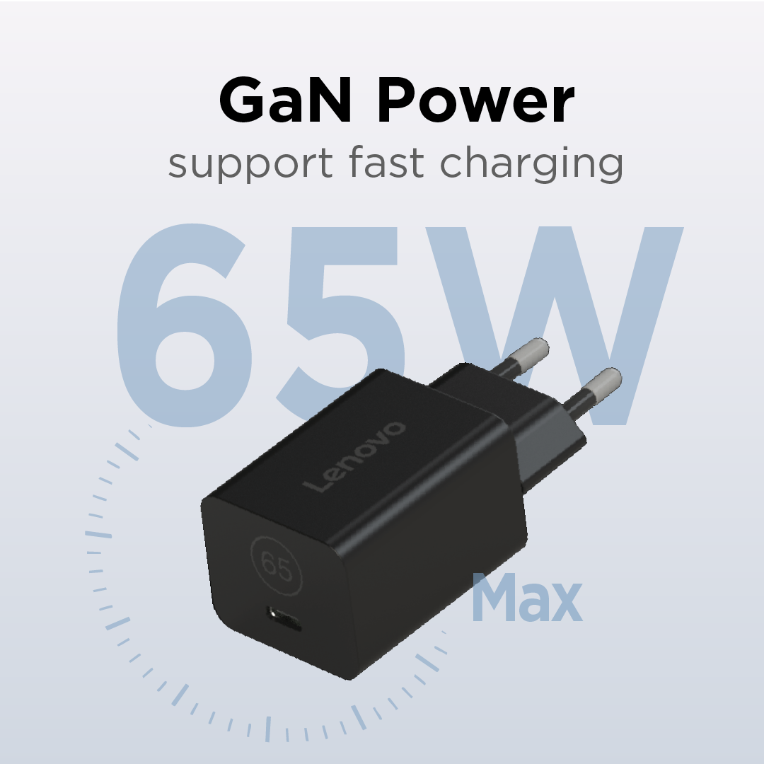 LENOVO Go40AWGN65EU 65W USB-C Nano Şarj Adaptörü