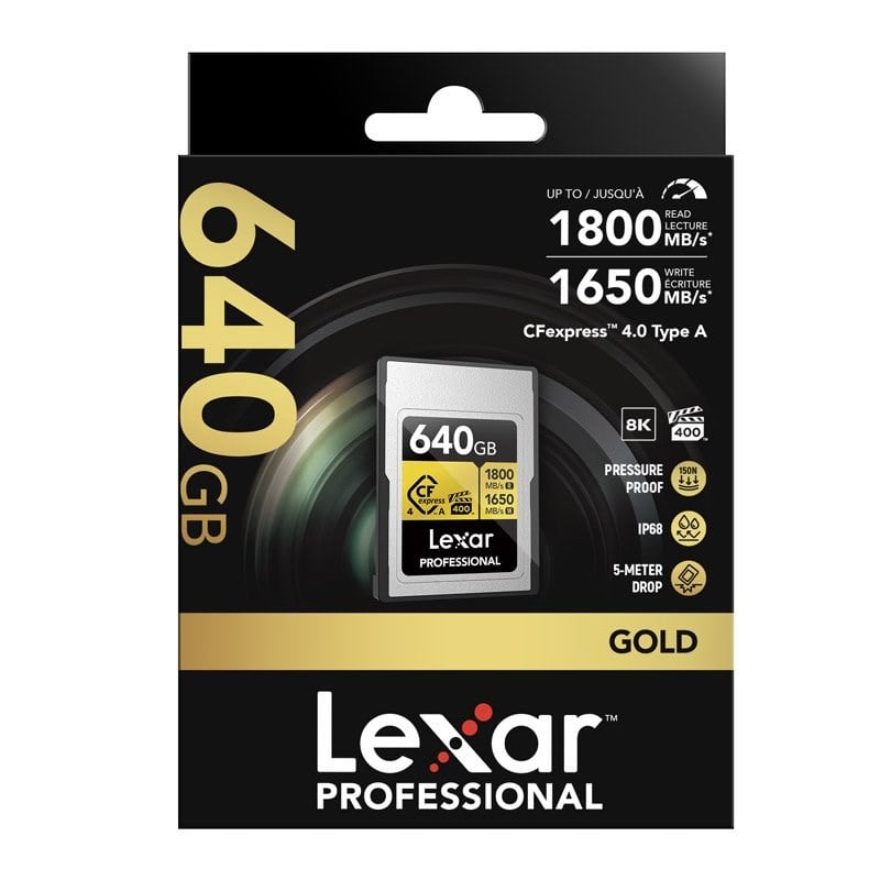 LEXAR 640GB Professional CFexpress Type A Card Gold Series Bellek Kartı