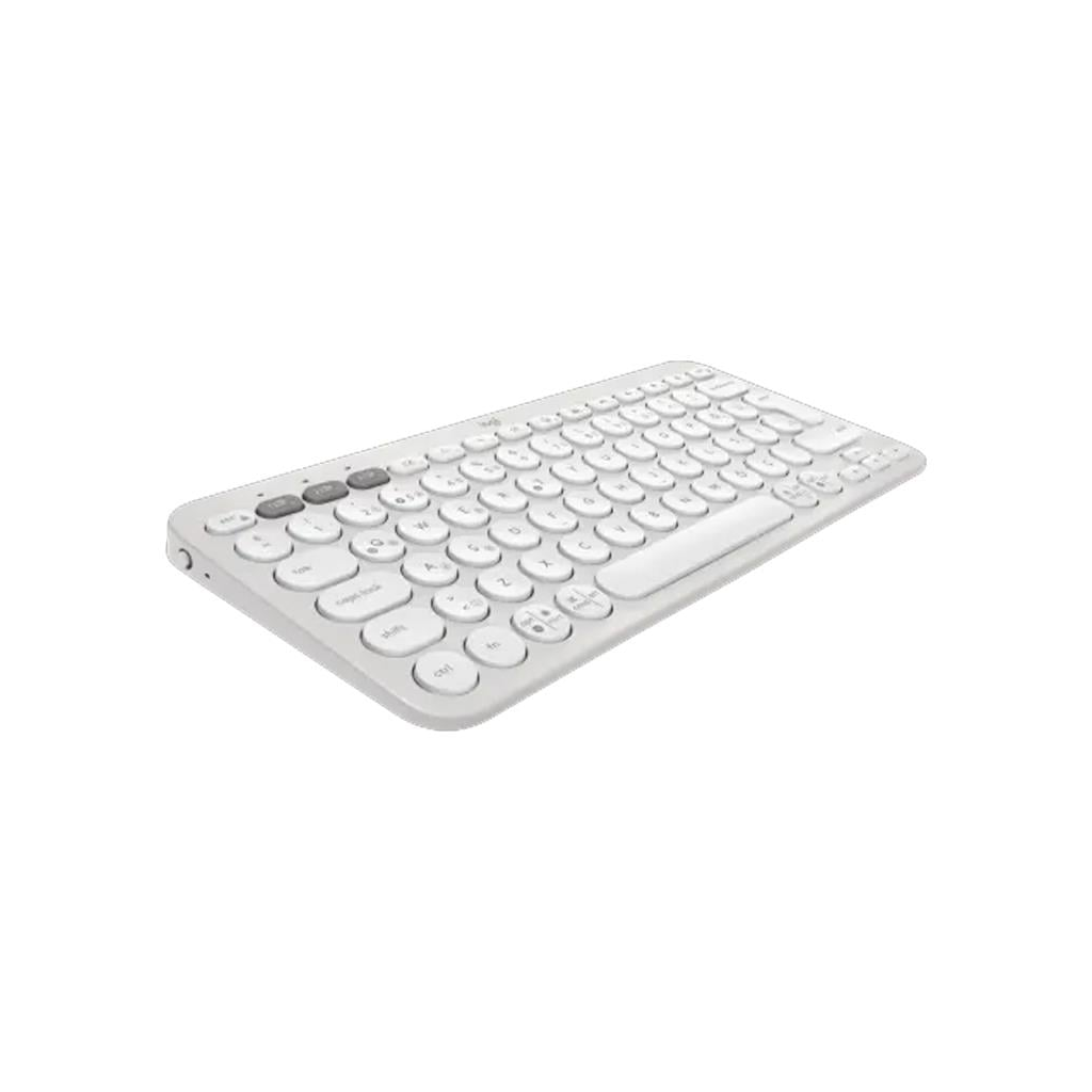 LOGITECH K380S, Pebble Keys 2,  Beyaz, 920-011860, Bluetooth, Türkçe, Q, Multimedya, Mini Klavye