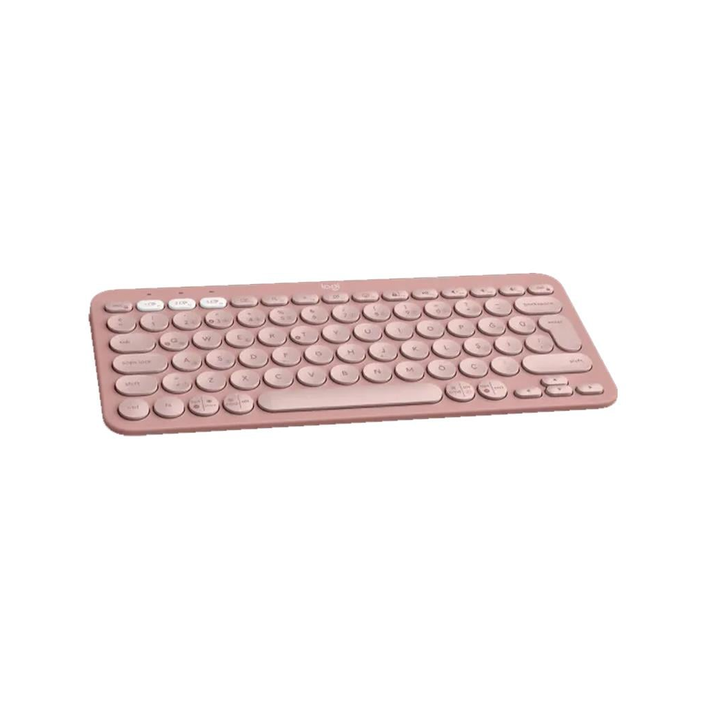 LOGITECH K380S, Pebble Keys 2,  Rose, 920-011861, Bluetooth, Türkçe, Q, Multimedya, Mini Klavye