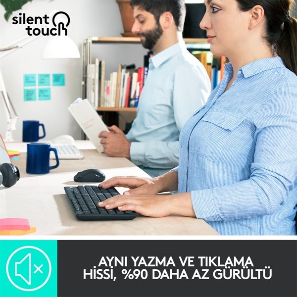 LOGITECH MK295 Kablosuz Q Trk Siyah Klavye - Mouse Set (920-009804)