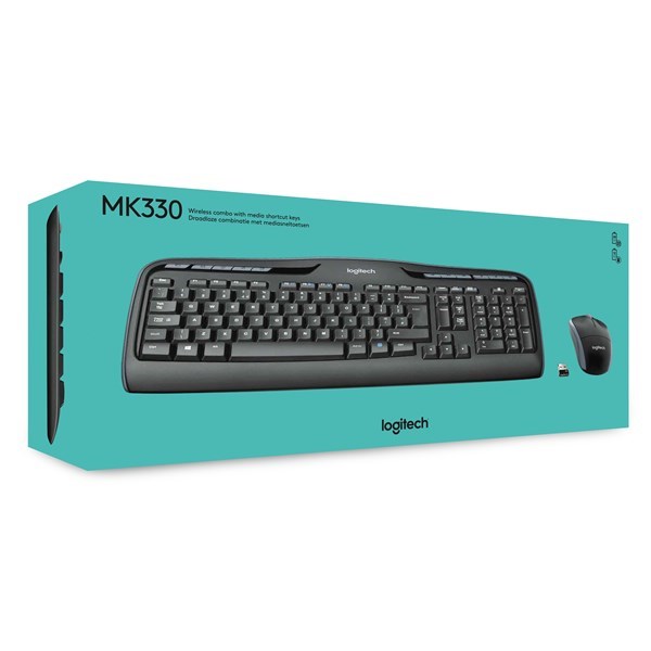LOGITECH MK330 Kablosuz Q Trk Siyah Klavye - Mouse Set (920-003988)