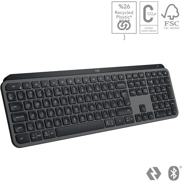 LOGITECH MX Keys S Kablosuz Q Trk Siyah Klavye (920-011594)