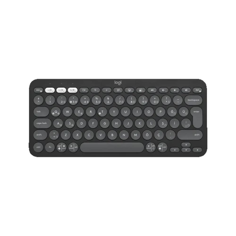 LOGITECH Pebble Keys 2 K380s Bluetooth Q Trk Siyah Klavye (920-011860)