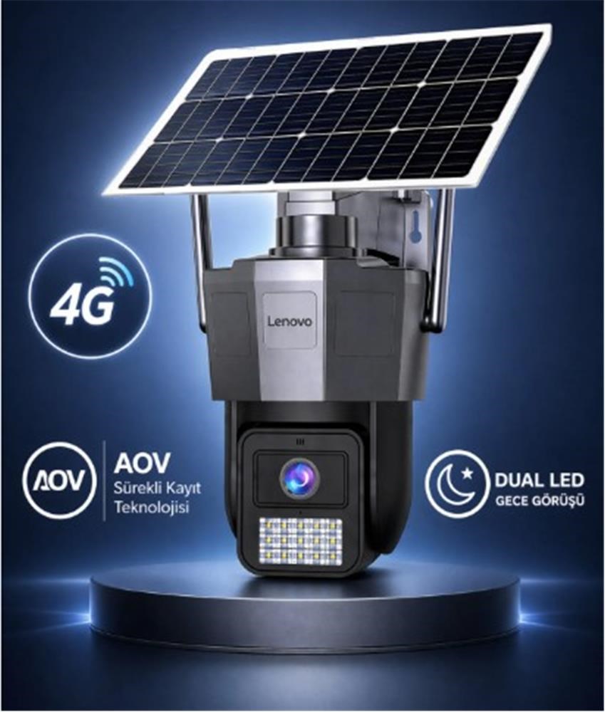 Lenovo X6T-4G 3MP AOV Smart Tek Kamera 4G Solar Kamera