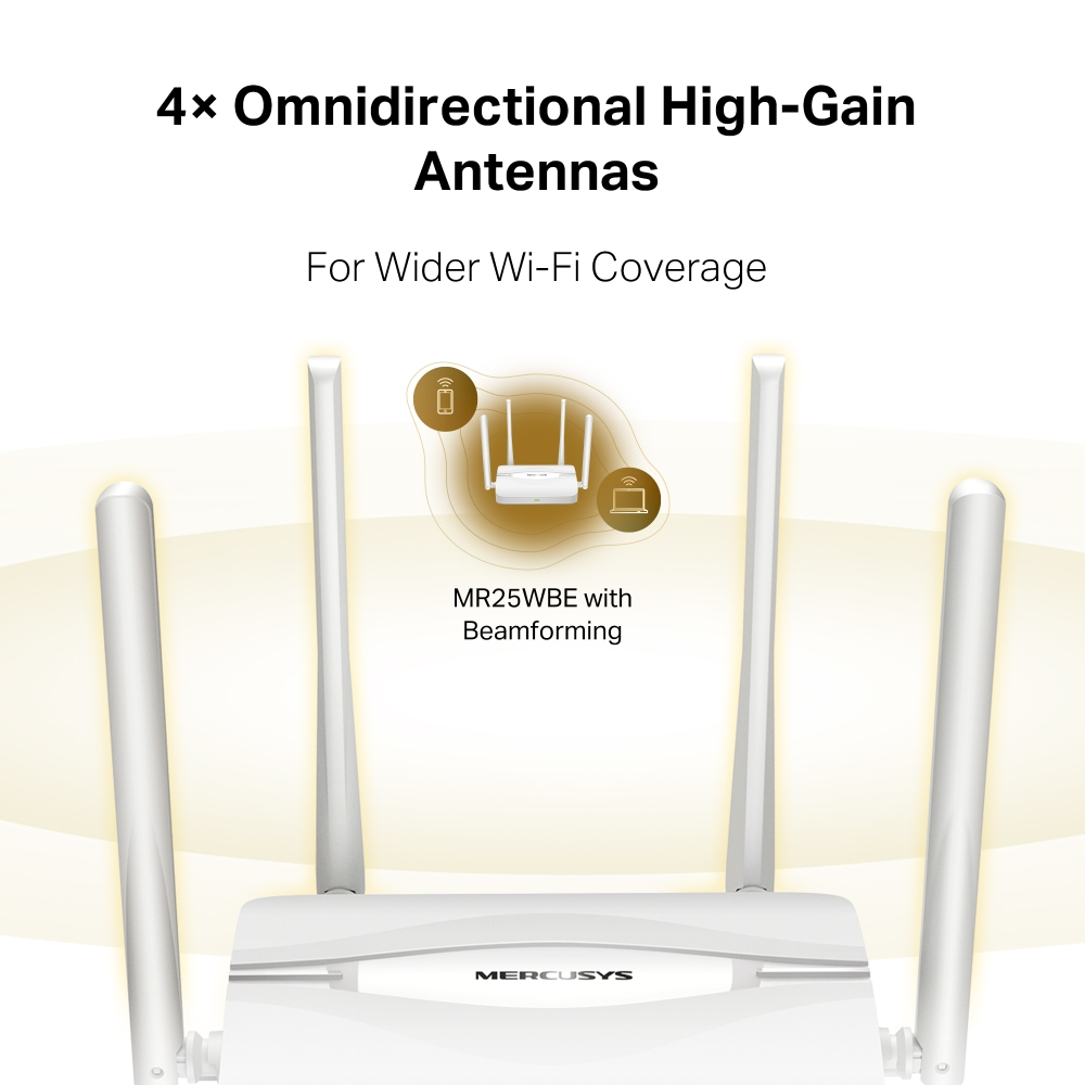 MERCUSYS MR25WBE Wıfı7 BE3600 Dual Band Router