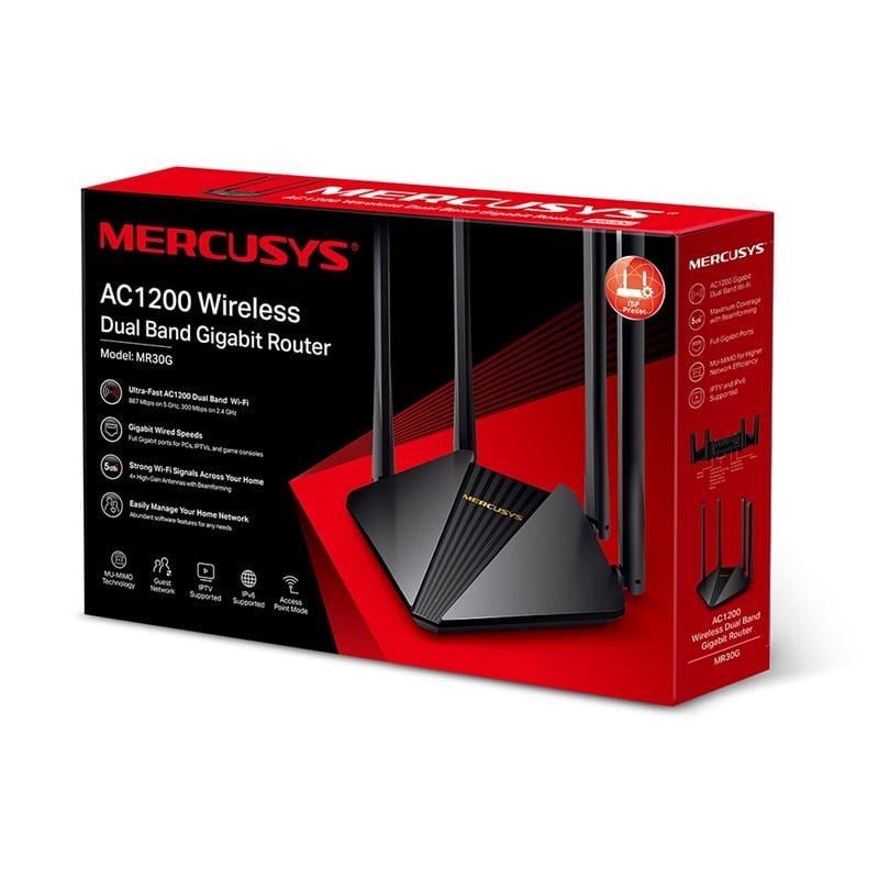 MERCUSYS MR30G WIFI5 AC1200 Dual Band Router
