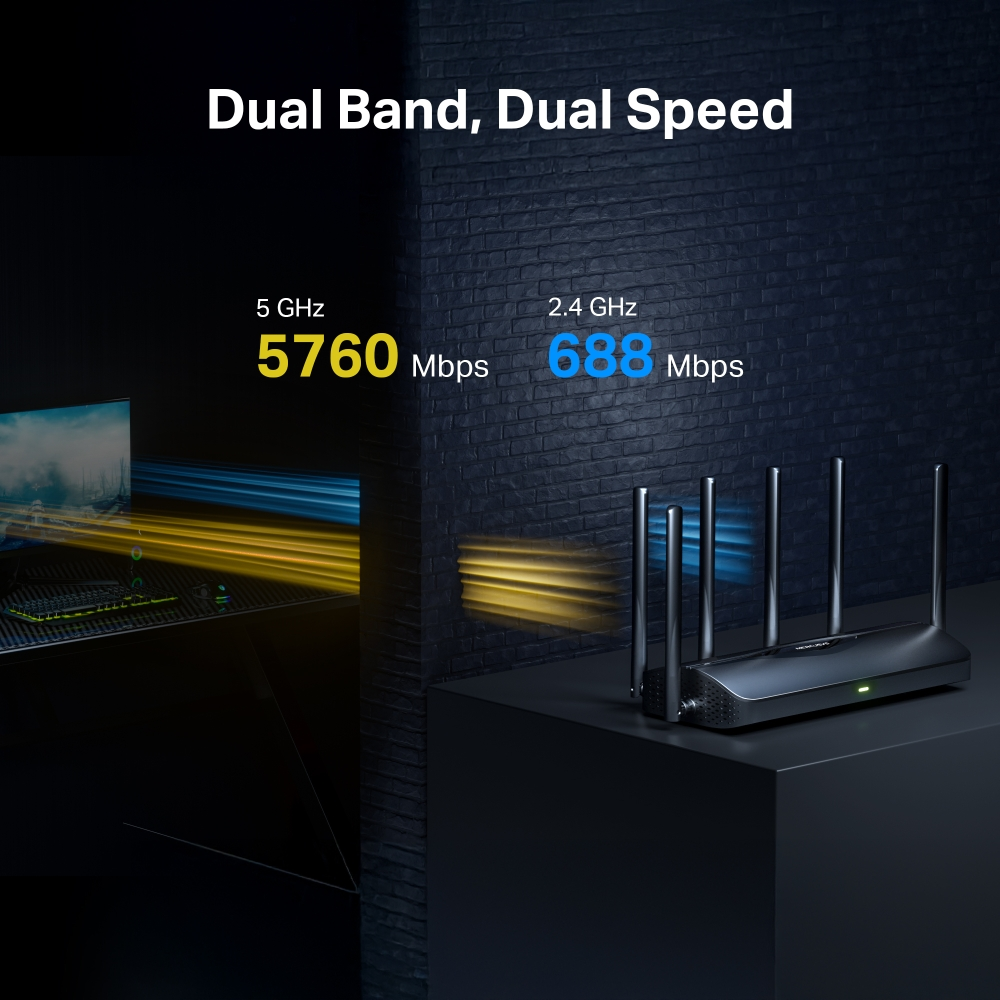 MERCUSYS MR37BE WIFI7 BE6500 Çift Bant Router