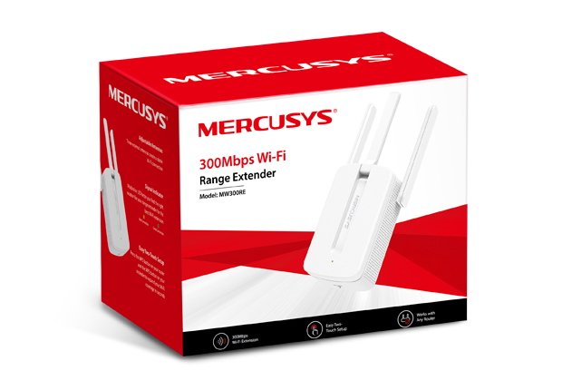 MERCUSYS MW300RE N300 Menzil Genişletici Priz Tip