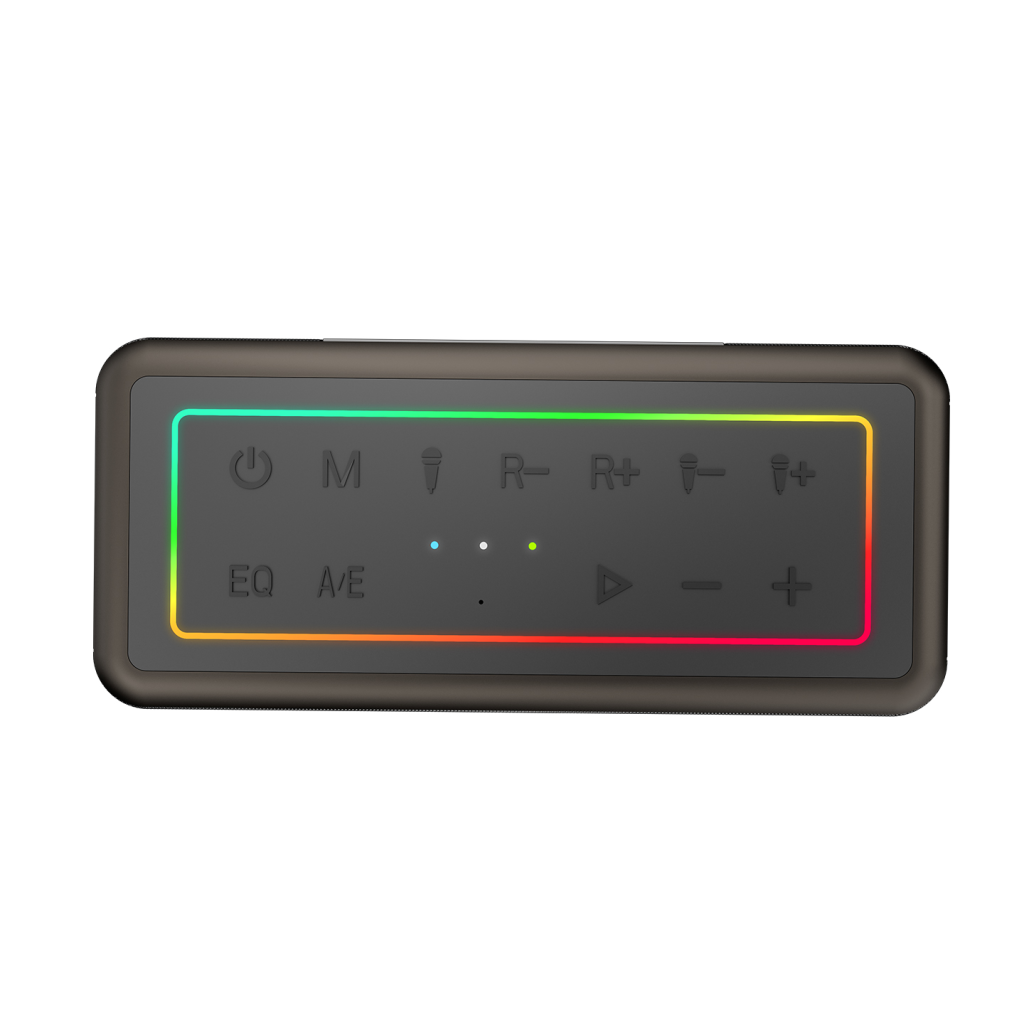 MICROLAB M60 Vega, 100W, Taşınabilir, BT/USB/AUX/TF/Type-C, RGB Işıklı, 15000mAh Batarya, 2adet Mikrofon, Karaoke/Parti, Bluetooth Speaker,