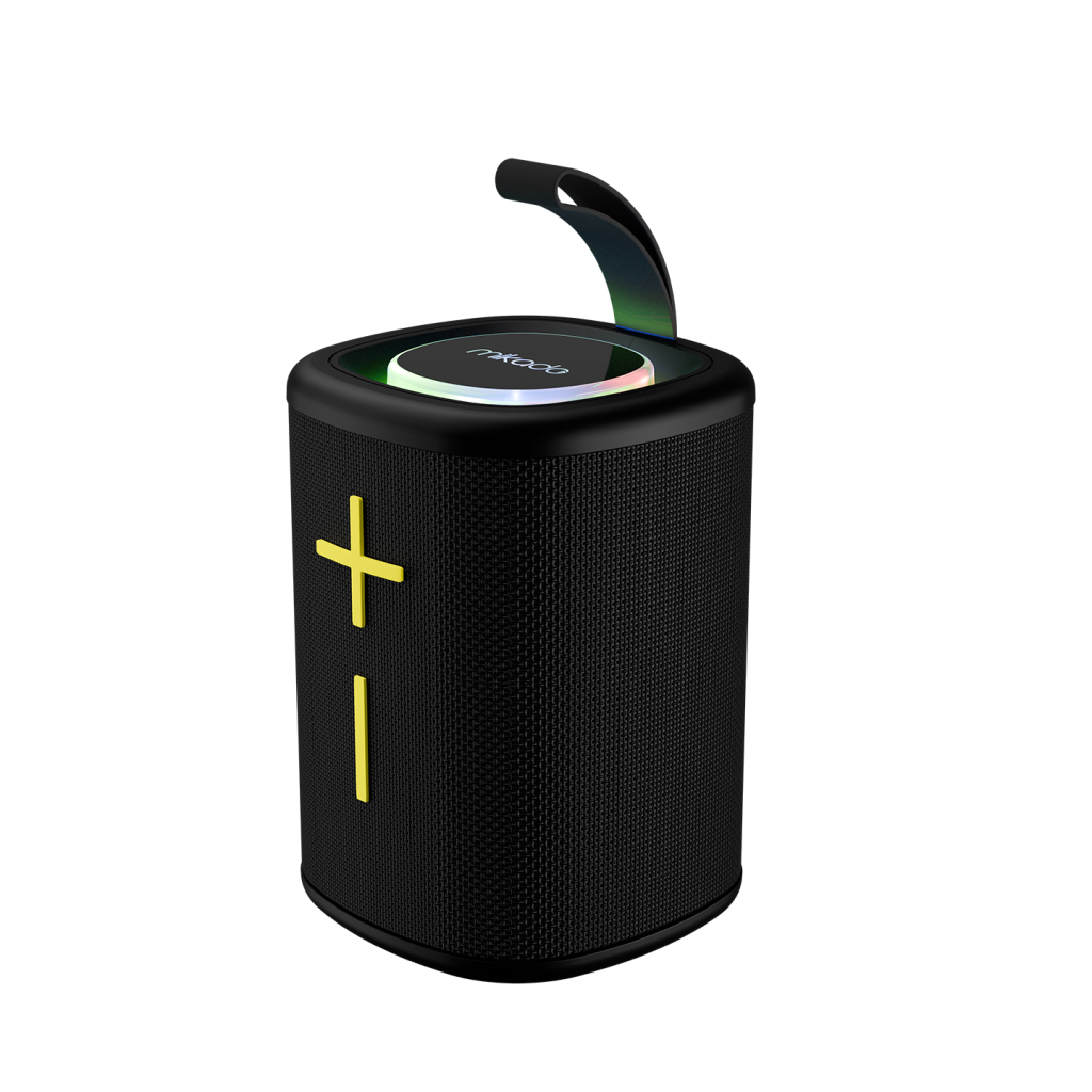 MIKADO MD-26BT, 6W, Taşınabilir, USB/AUX/BT/TF, RGB Işıklı, 1200mAh, IPX66 Su Geçirmez, Bluetooth Speaker (Siyah)