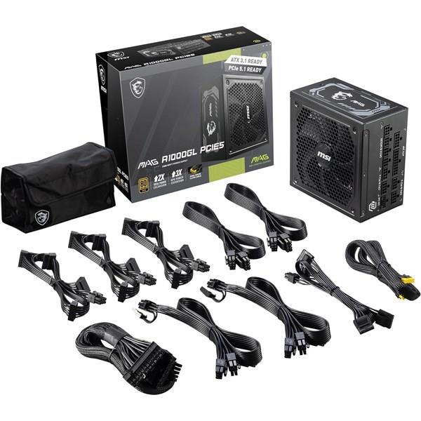 MSI 1000W 80+ GOLD MAG A1000GL PCIE 5.1 TAM MODÜLER POWER SUPPLY