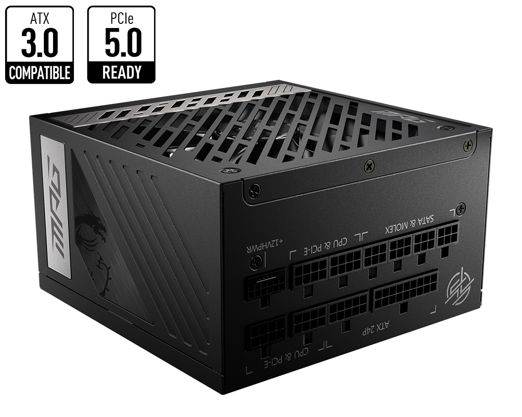 MSI 1000w 80+ Gold MAG A1000G PCIE5 Tam Modüler Power Supply
