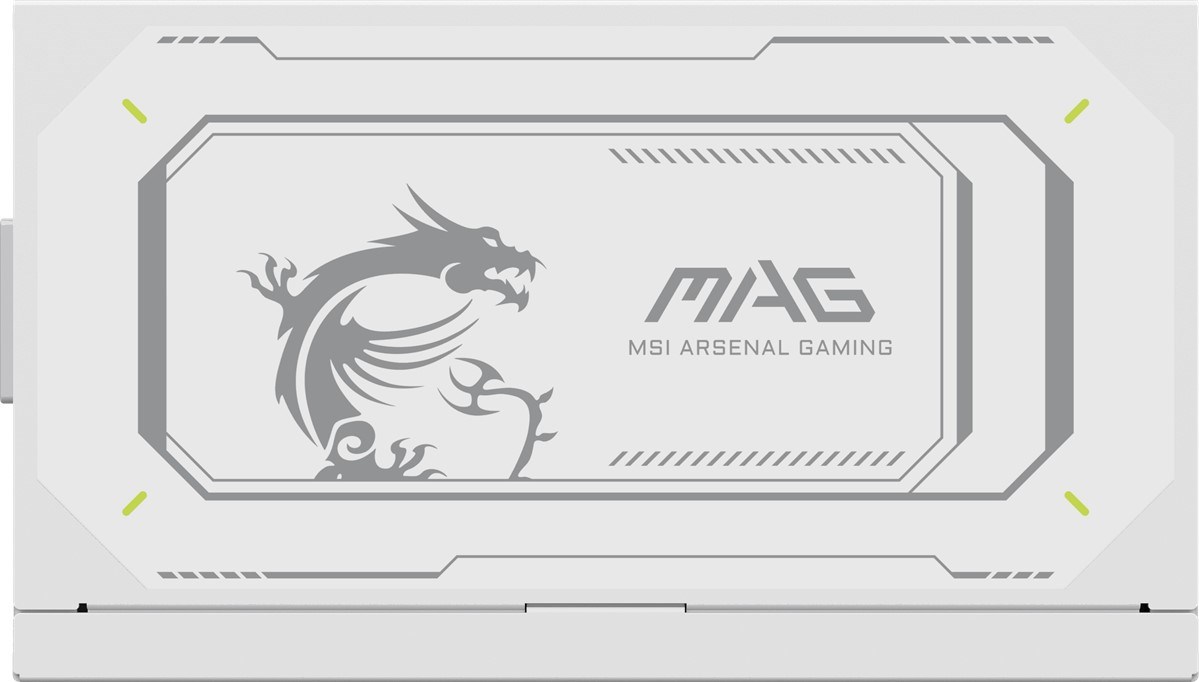MSI 1000w 80+ Gold MAG A1000GL PCIE5 WHITE Tam Modüler Power Supply Beyaz