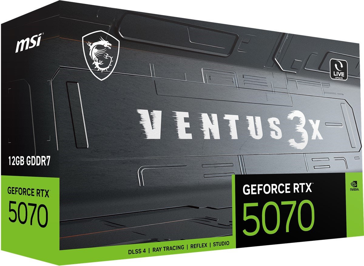 MSI 12GB RTX5070 12G VENTUS 3X GDDR7 HDMI-DP PCIE 5.0