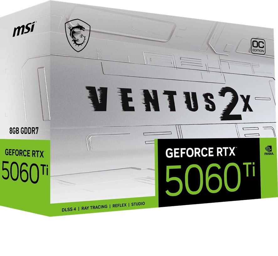 MSI 8GB RTX5060TI 8G VENTUS 2X OC WHITE PLUS GDDR7 HDMI-DP PCIE 5.0 BEYAZ