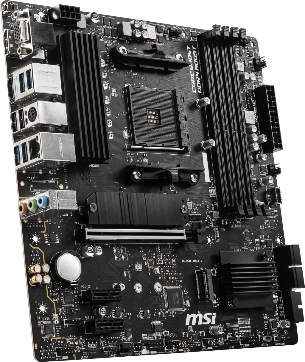MSI B550M PRO-VDH DDR4 M2 PCIe NVME HDMI DP PCIe 16X v4.0 AM4 mATX