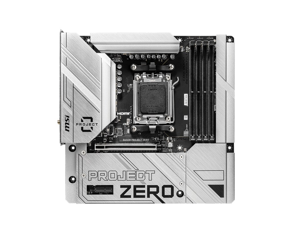 MSI B650M PROJECT ZERO WIFI6E DDR5 HDMI-DP TYPEC PCIE 4.0 AM5 mATX