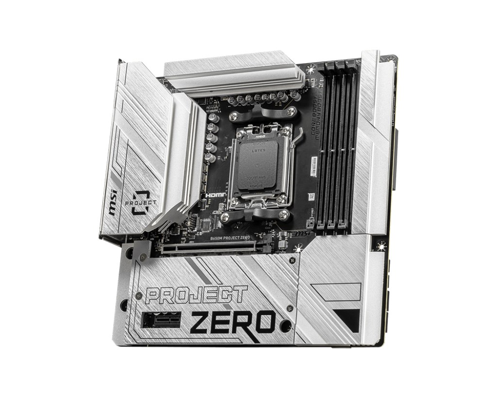 MSI B650M PROJECT ZERO WIFI6E DDR5 HDMI-DP TYPEC PCIE 4.0 AM5 mATX