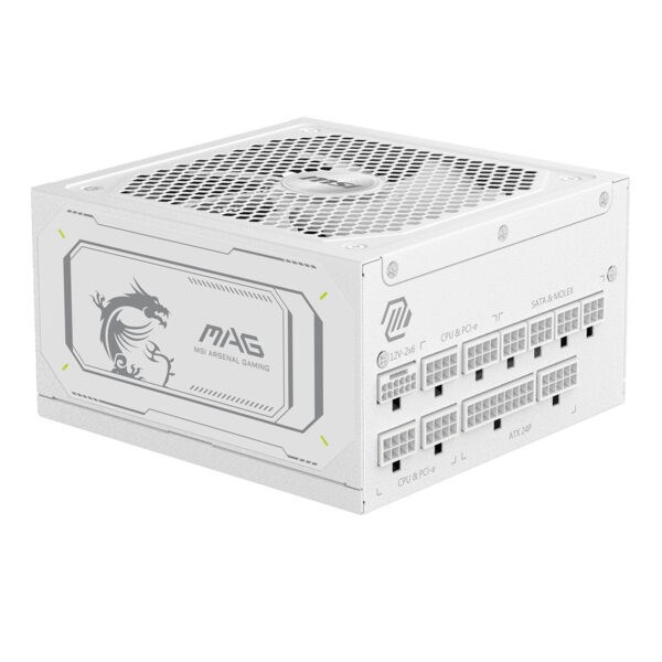 MSI MAG 1000GL PCIE5 WHITE 1000W 80+ GOLD POWER