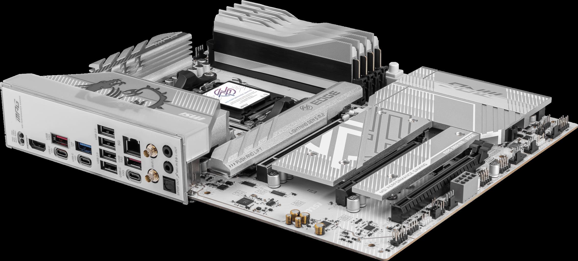 MSI MPG B850 EDGE TI WIFI AM5 DDR5 8400MHZ(OC) HDMI 4x M.2 USB 10Gbs 5G LAN WI-FI 7 ATX