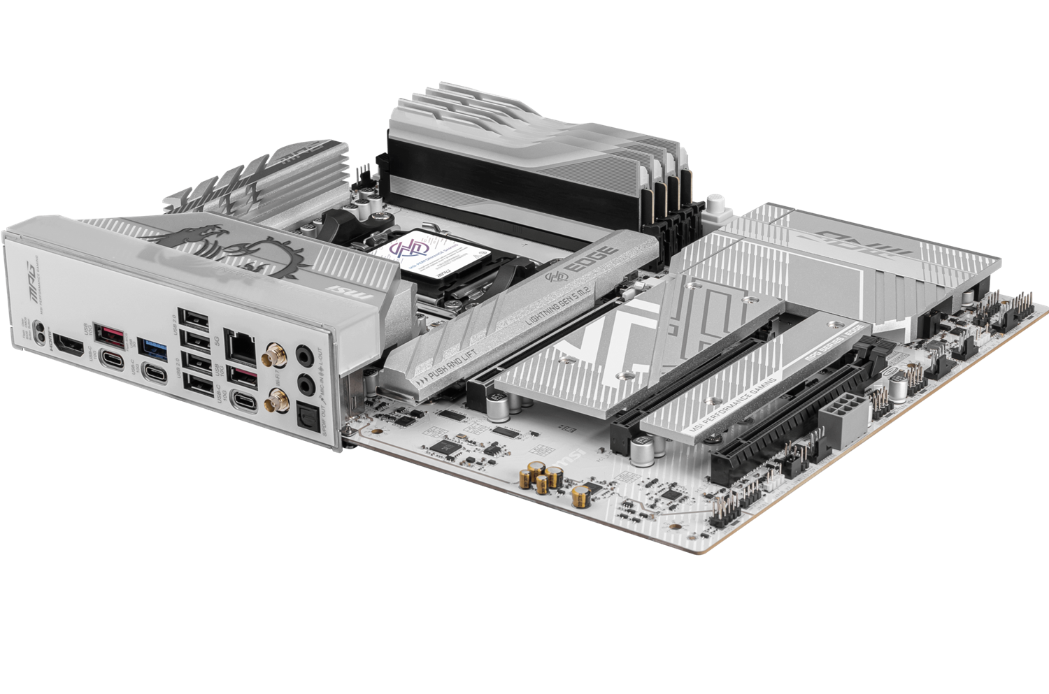 MSI MPG B850 EDGE TI WIFI7 DDR5 HDMI DP PCIE 5.0 AM5 ATX Beyaz