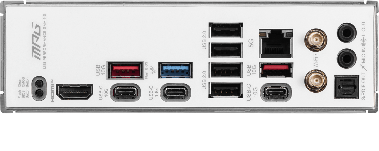 MSI MPG B850 EDGE TI WIFI7 DDR5 HDMI DP PCIE 5.0 AM5 ATX Beyaz