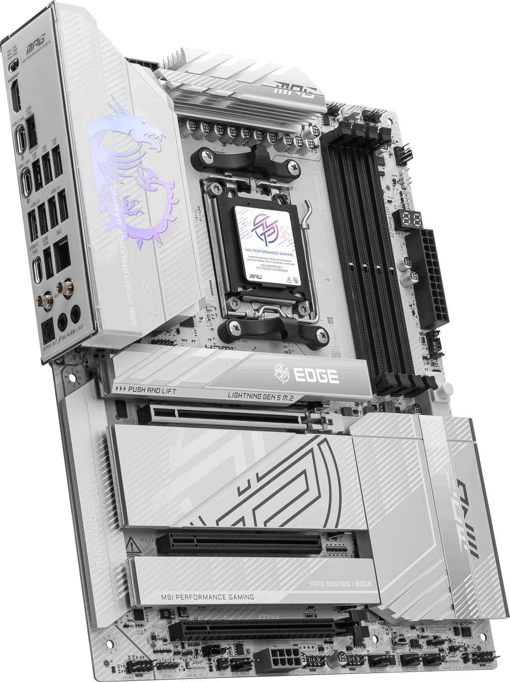 MSI MPG X870E EDGE TI WIFI7 DDR5 HDMI-DP TYPEC PCIE 5.0 AM5 ATX BEYAZ