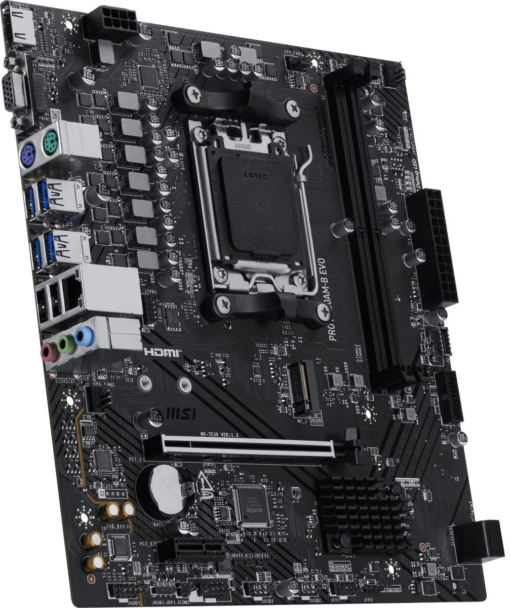 MSI PRO A620AM-B EVO DDR5 HDMI PCIE 4.0 AM5 mATX